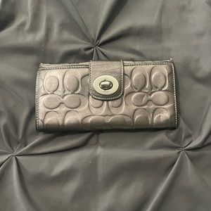 Silver Coach Snap Wallet